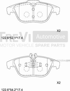 Trevi Automotive PF1422 - Jarrupala, levyjarru inparts.fi