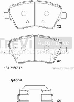 Trevi Automotive PF1501 - Jarrupala, levyjarru inparts.fi