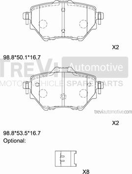 Trevi Automotive PF1511 - Jarrupala, levyjarru inparts.fi