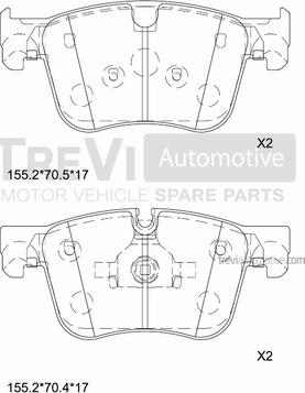 Trevi Automotive PF1521 - Jarrupala, levyjarru inparts.fi