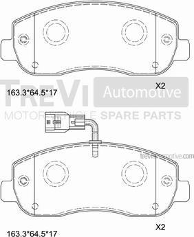 Trevi Automotive PF1667 - Jarrupala, levyjarru inparts.fi