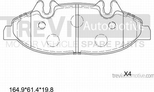 Trevi Automotive PF1631 - Jarrupala, levyjarru inparts.fi