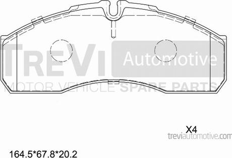 Trevi Automotive PF1623 - Jarrupala, levyjarru inparts.fi