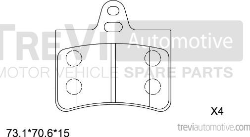 Trevi Automotive PF1092 - Jarrupala, levyjarru inparts.fi