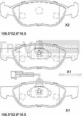 Trevi Automotive PF1012 - Jarrupala, levyjarru inparts.fi