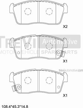 Trevi Automotive PF1154 - Jarrupala, levyjarru inparts.fi