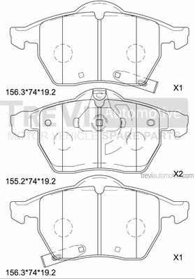 Trevi Automotive PF1156 - Jarrupala, levyjarru inparts.fi