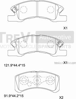 Trevi Automotive PF1340 - Jarrupala, levyjarru inparts.fi