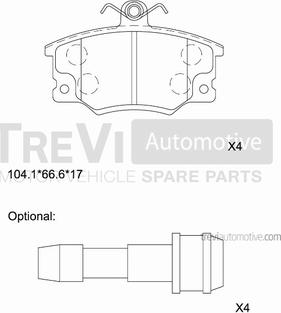 Trevi Automotive PF1355 - Jarrupala, levyjarru inparts.fi