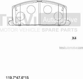 Trevi Automotive PF1350 - Jarrupala, levyjarru inparts.fi