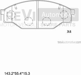 Trevi Automotive PF1351 - Jarrupala, levyjarru inparts.fi