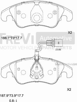 Trevi Automotive PF1366 - Jarrupala, levyjarru inparts.fi