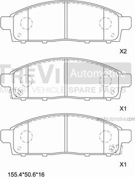 Trevi Automotive PF1361 - Jarrupala, levyjarru inparts.fi