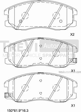 Trevi Automotive PF1315 - Jarrupala, levyjarru inparts.fi