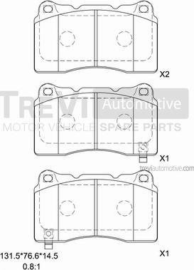 Trevi Automotive PF1330 - Jarrupala, levyjarru inparts.fi