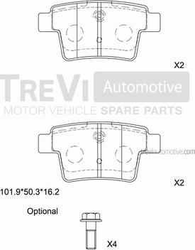 Trevi Automotive PF1298 - Jarrupala, levyjarru inparts.fi