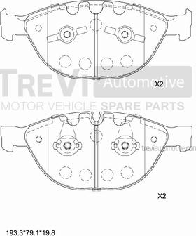 Trevi Automotive PF1297 - Jarrupala, levyjarru inparts.fi