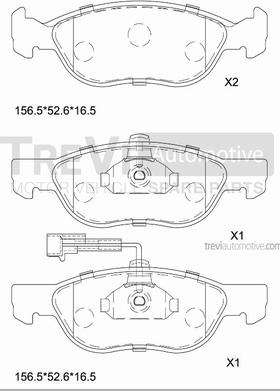 Trevi Automotive PF1211 - Jarrupala, levyjarru inparts.fi