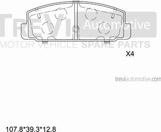 Trevi Automotive PF1238 - Jarrupala, levyjarru inparts.fi