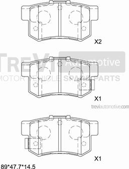 Trevi Automotive PF1224 - Jarrupala, levyjarru inparts.fi