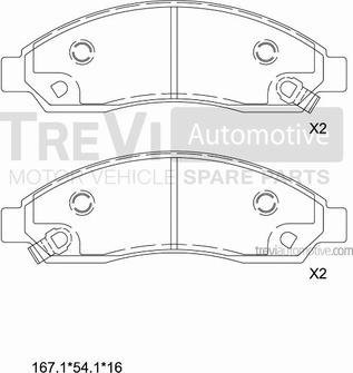 Trevi Automotive PF1272 - Jarrupala, levyjarru inparts.fi