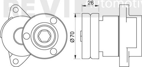 Trevi Automotive TA1135 - Hihnankiristin, moniurahihna inparts.fi