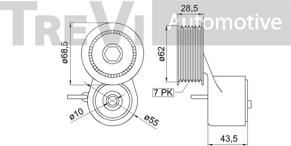 Trevi Automotive TA2179 - Hihnankiristin, moniurahihna inparts.fi