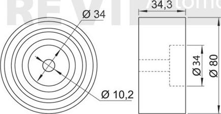 Trevi Automotive TD1602 - Ohjainrulla, hammashihna inparts.fi