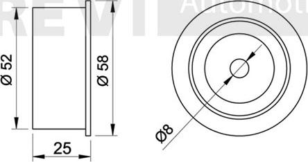 Trevi Automotive TD1122 - Ohjainrulla, hammashihna inparts.fi