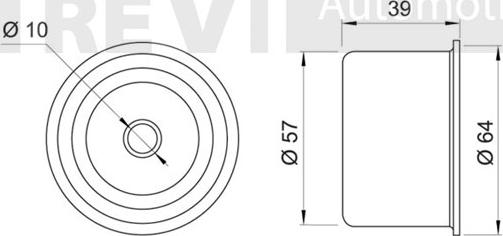 Trevi Automotive TD1366 - Ohjainrulla, hammashihna inparts.fi