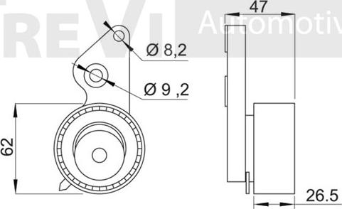 Trevi Automotive TD1307 - Kiristysrulla, hammashihnat inparts.fi