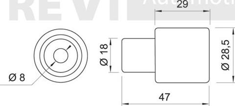 Trevi Automotive TD1273 - Ohjainrulla, hammashihna inparts.fi