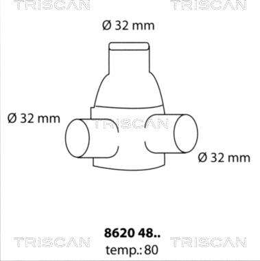 Triscan 8620 4880 - Termostaatti, jäähdytysneste inparts.fi