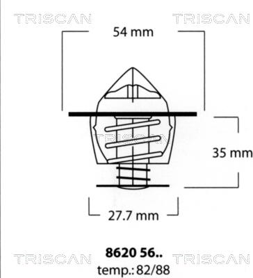 Triscan 8620 5682 - Termostaatti, jäähdytysneste inparts.fi