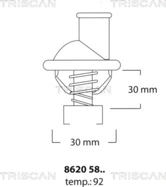 Triscan 8620 5892 - Termostaatti, jäähdytysneste inparts.fi