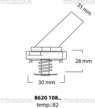 Triscan 8620 10882 - Termostaatti, jäähdytysneste inparts.fi