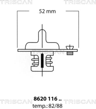 Triscan 8620 11688 - Termostaatti, jäähdytysneste inparts.fi