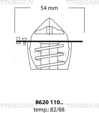 Triscan 8620 11088 - Termostaatti, jäähdytysneste inparts.fi