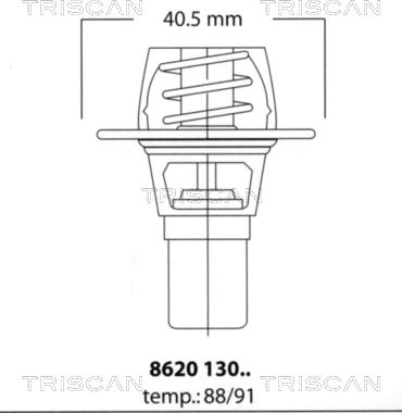 Triscan 8620 13091 - Termostaatti, jäähdytysneste inparts.fi