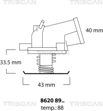 Triscan 8620 8988 - Termostaatti, jäähdytysneste inparts.fi