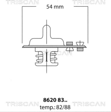 Triscan 8620 8388 - Termostaatti, jäähdytysneste inparts.fi