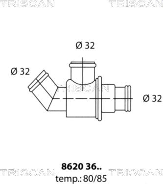 Triscan 8620 3685 - Termostaatti, jäähdytysneste inparts.fi