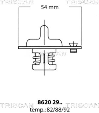 Triscan 8620 2992 - Termostaatti, jäähdytysneste inparts.fi