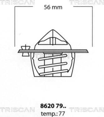 Triscan 8620 7977 - Termostaatti, jäähdytysneste inparts.fi