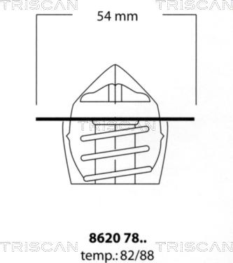 Triscan 8620 7882 - Termostaatti, jäähdytysneste inparts.fi