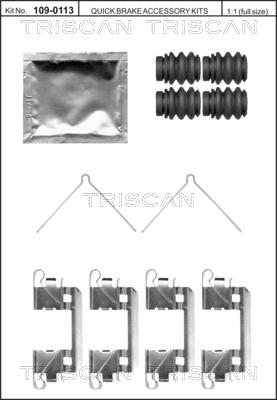 Triscan 8105 401622 - Tarvikesarja, jarrupala inparts.fi