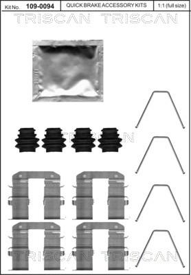 Triscan 8105 431651 - Tarvikesarja, jarrupala inparts.fi