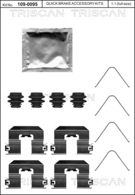 Triscan 8105 431652 - Tarvikesarja, jarrupala inparts.fi