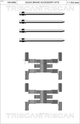 Triscan 8105 151354 - Tarvikesarja, jarrupala inparts.fi