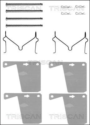 Triscan 8105 161393 - Tarvikesarja, jarrupala inparts.fi